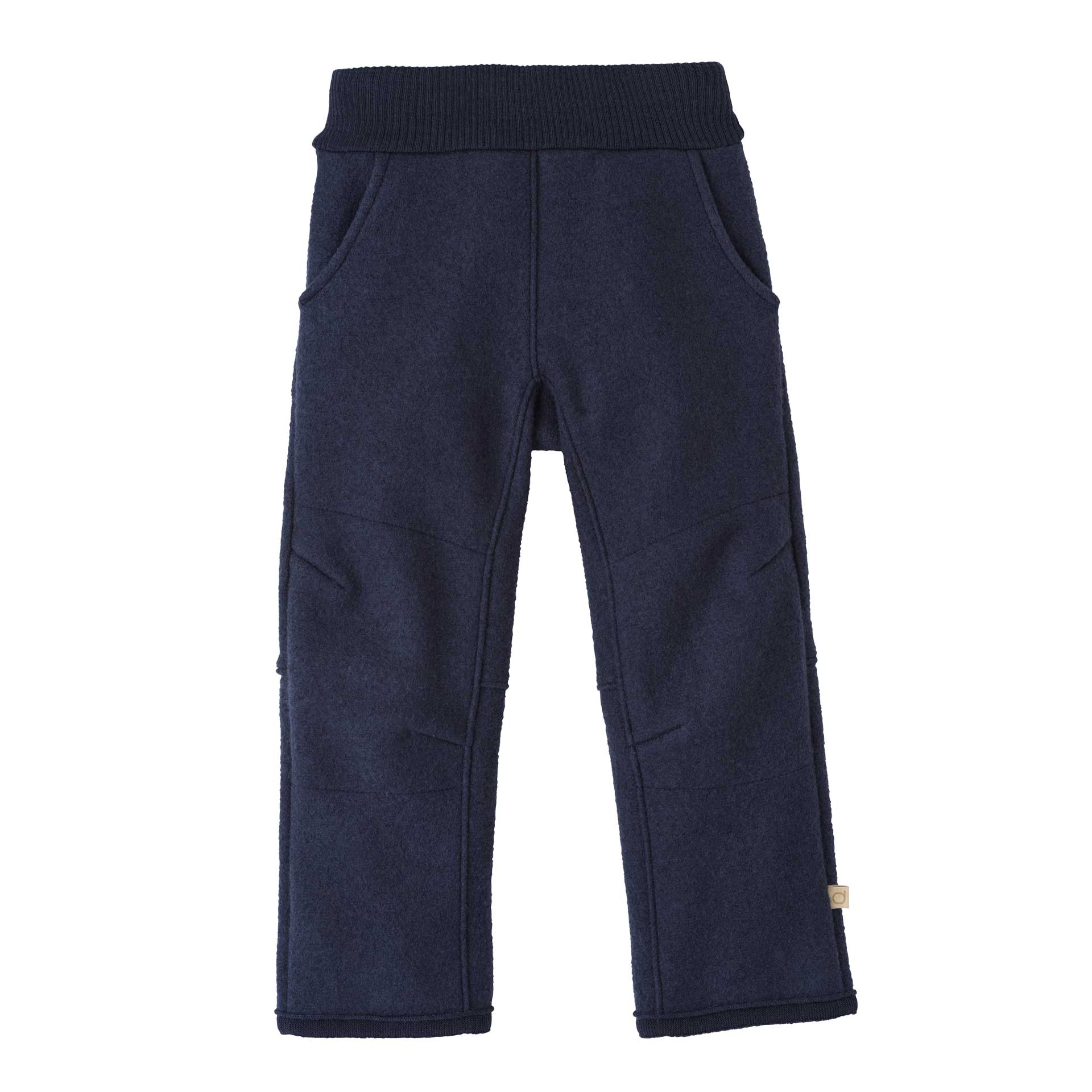 Navy blue pants on a white background