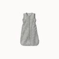 Gray sleeveless vest with a zipper on a white background