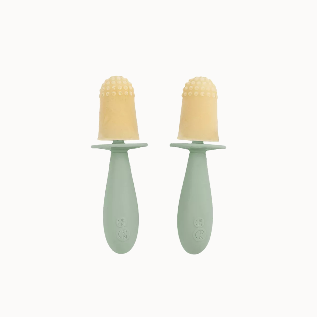 two green frozen pops