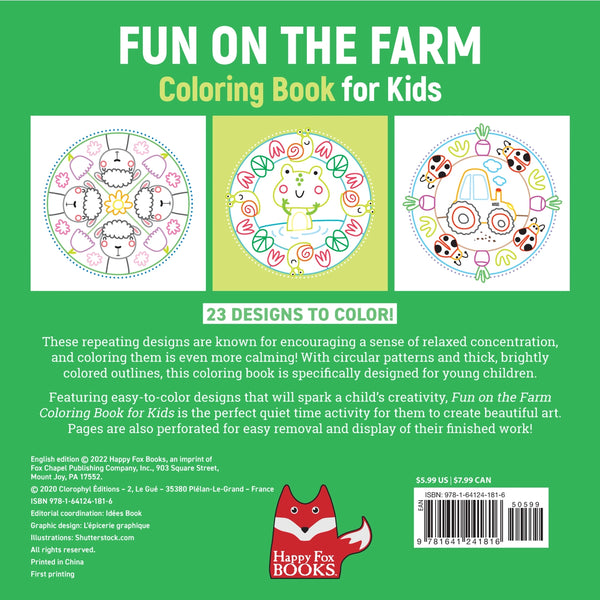 Happy Fox BOOKS - Coloring Book - Fun on the Farm