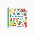 Children's book cover with colorful illustrations and text 'My BIG PLAYBOOK' on a white background.