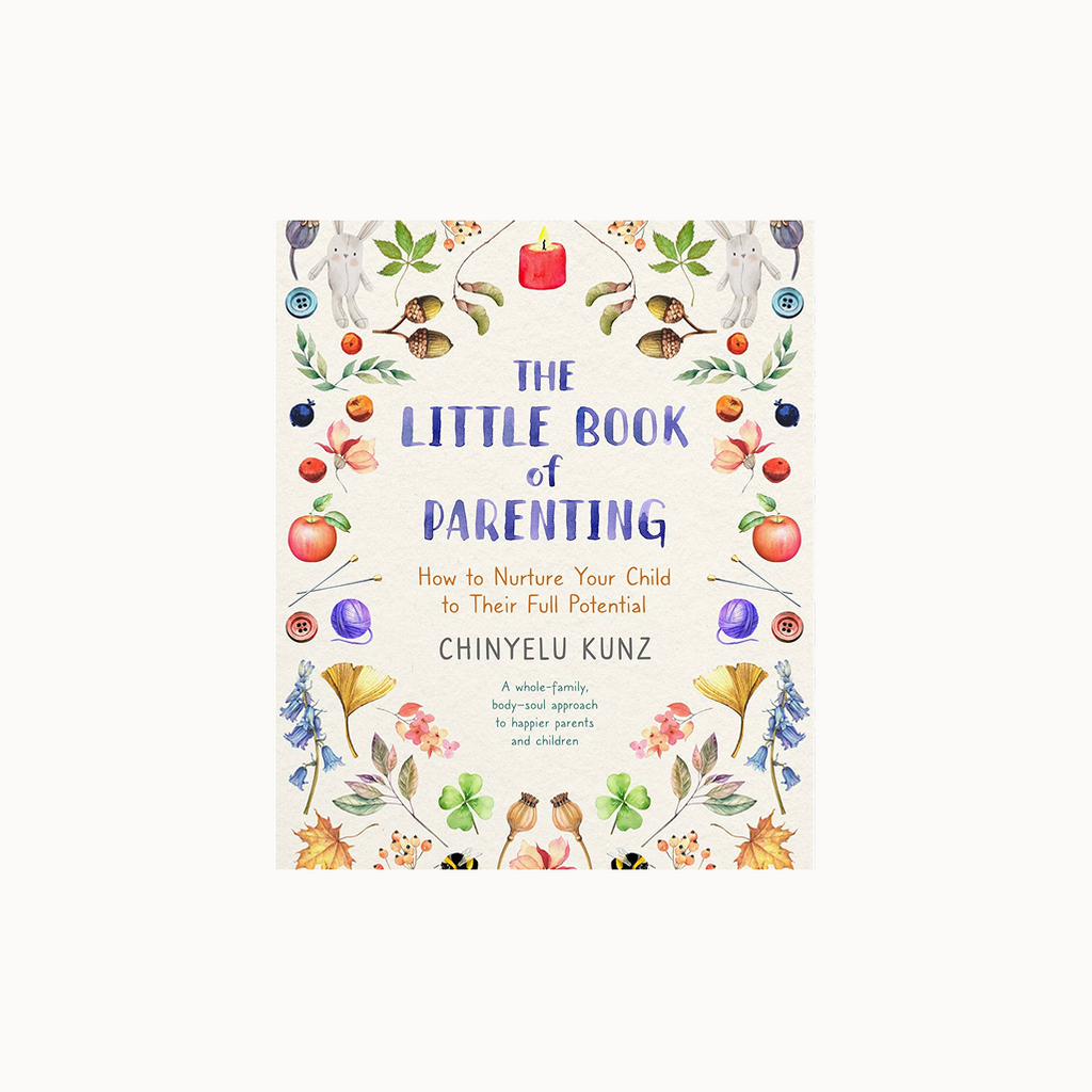 Book cover of 'The Little Book of Parenting' with decorative elements and text.