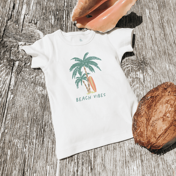Graphic short-sleeve tee - Beach vibes palms