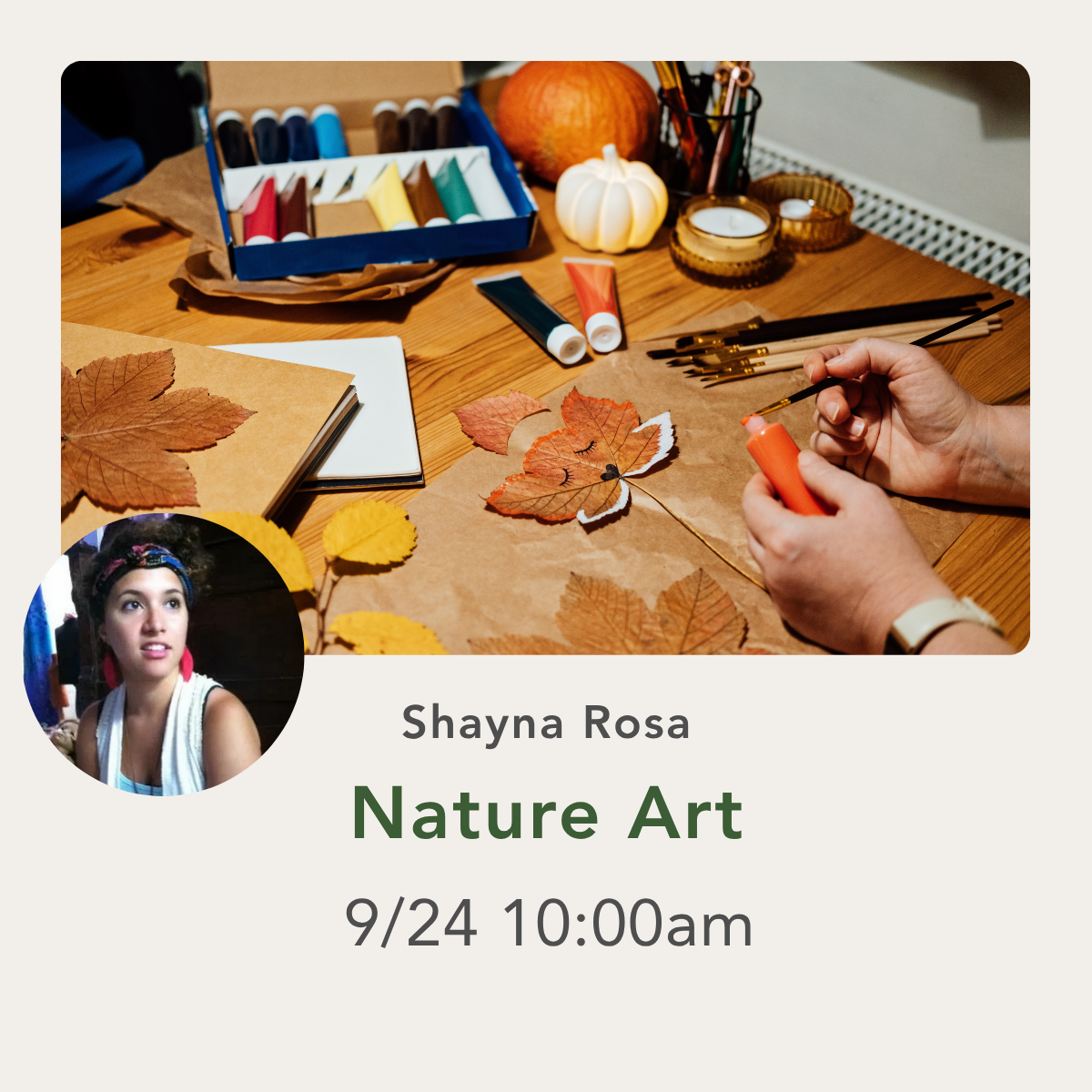 9/24 Nature Art - September 24 at 10 AM
