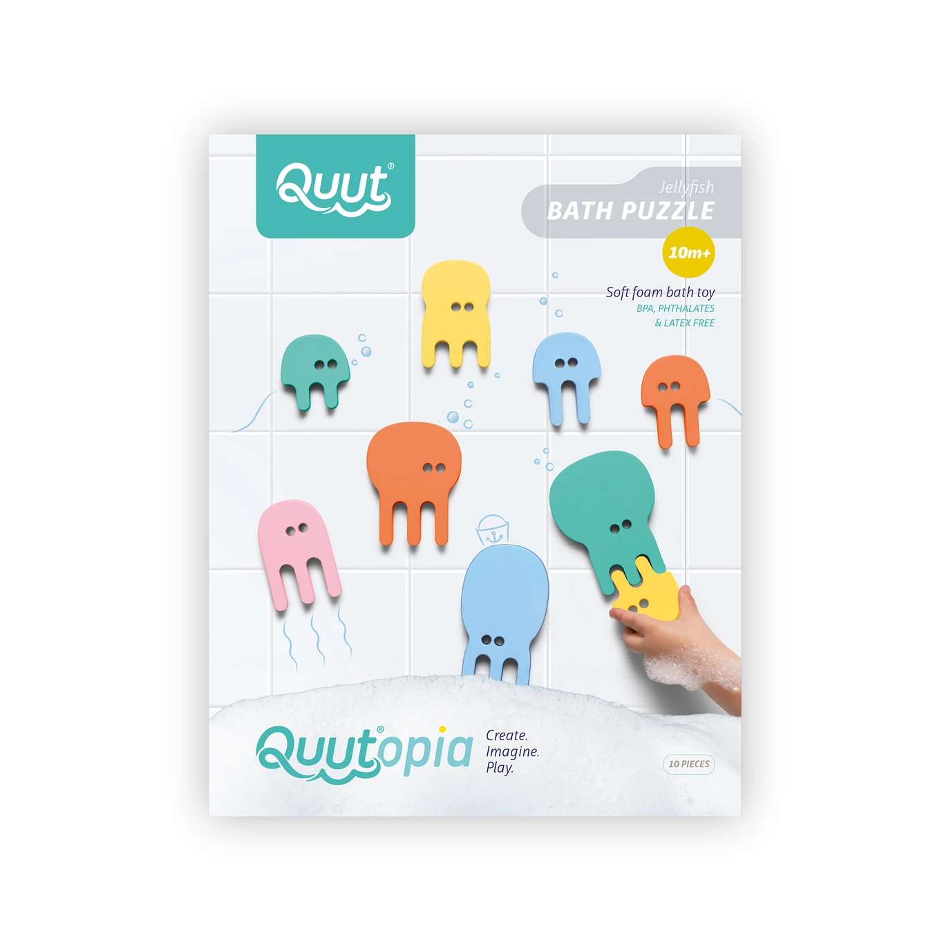 Quut Toys -  Bath Puzzle Friends - Jellyfish