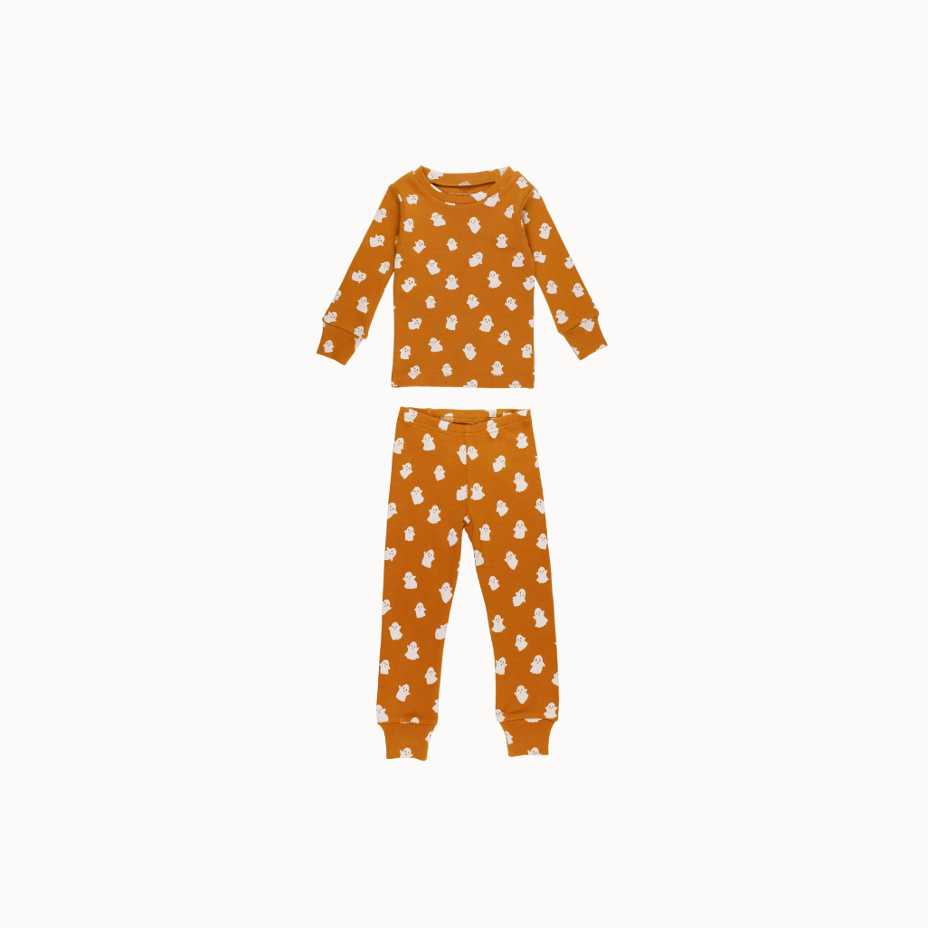 L'oved Baby - Kids' Organic L/Sleeve PJ Set - Halloween Ghosts