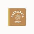 Book titled 'Basketball Baby' with a basketball illustration on a brown cover.