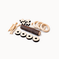 Set of wooden play pieces