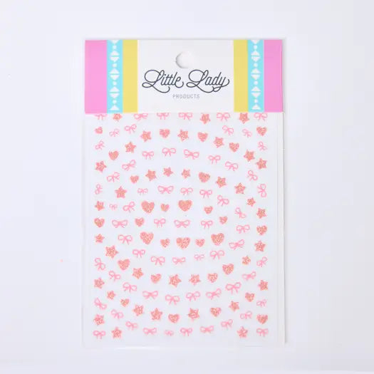 Packaging of decorative stickers with 'Little Lady' branding on a white background