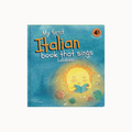 Children's book titled 'My first Italian book that sings lullabies' on a white background