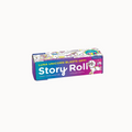 Luna Unicorn read and color story roll box on white background