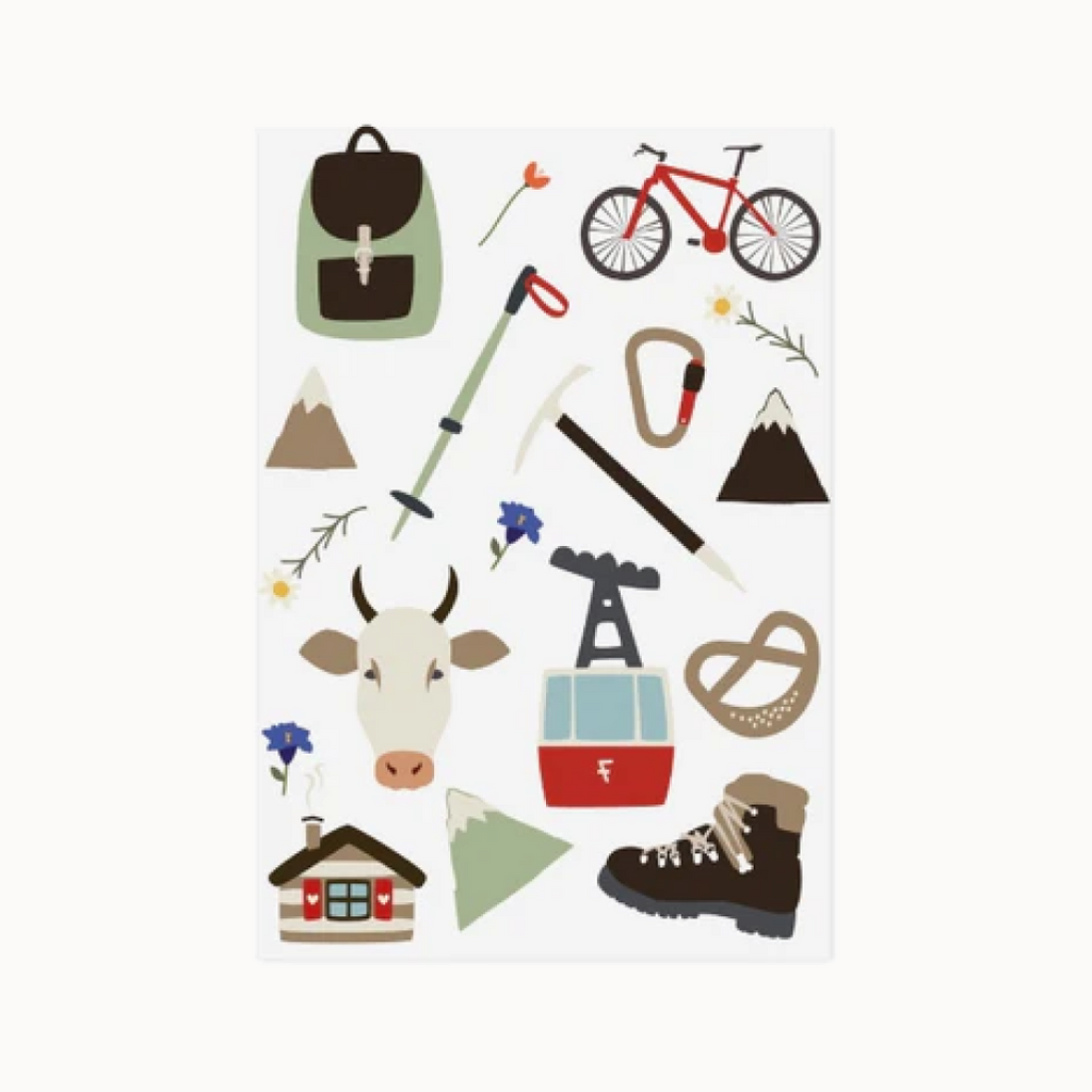 Set of outdoorsy temporary tattoos