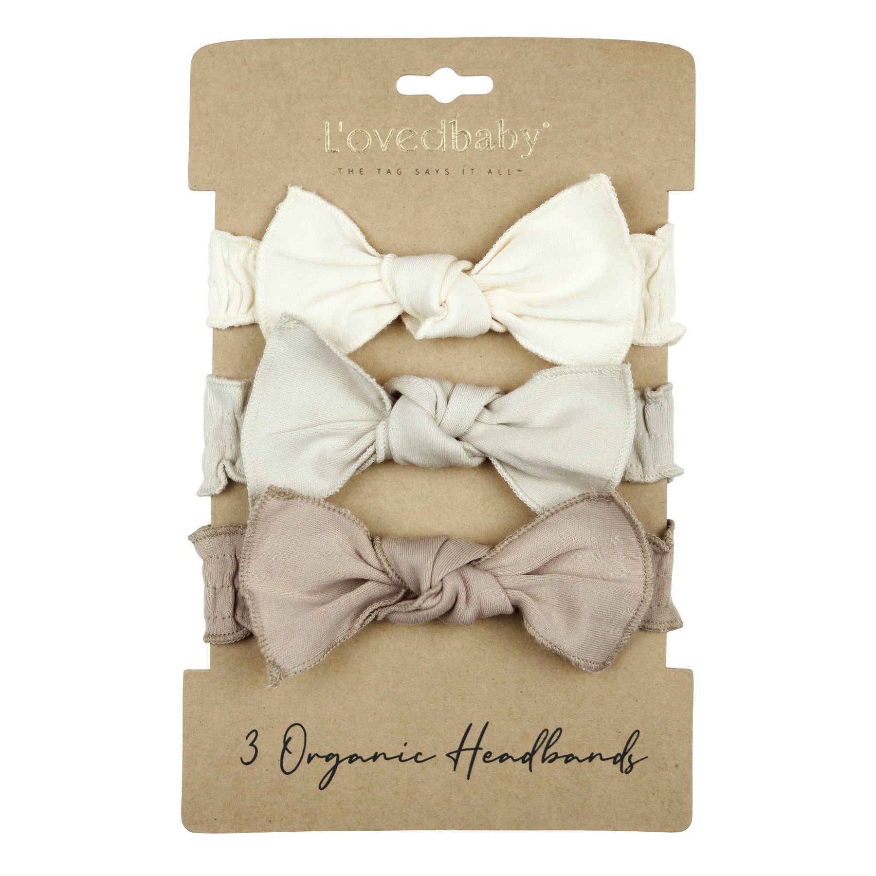 Organic Smocked Headband 3-Pack in Staying Neutral