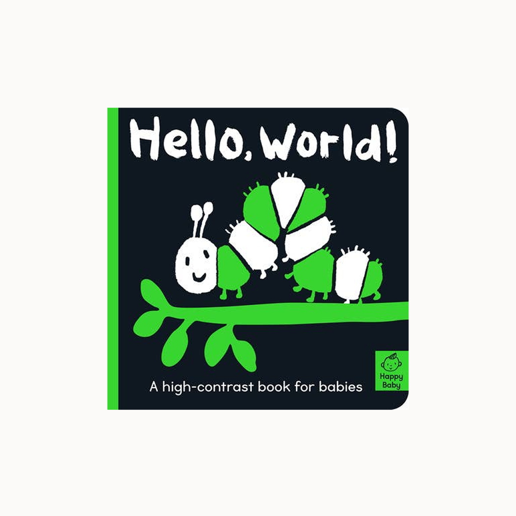Cover of "Hello, world!" book, black, white, and green