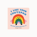 Book cover with a rainbow character and text on a pink background