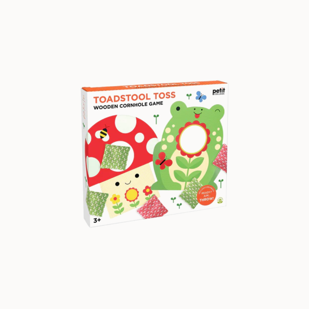 Toadstool Toss game box on a white background