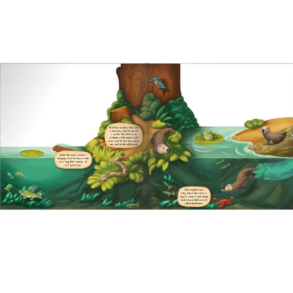 Happy Fox BOOKS - Along the Riverbank Layered Board Book