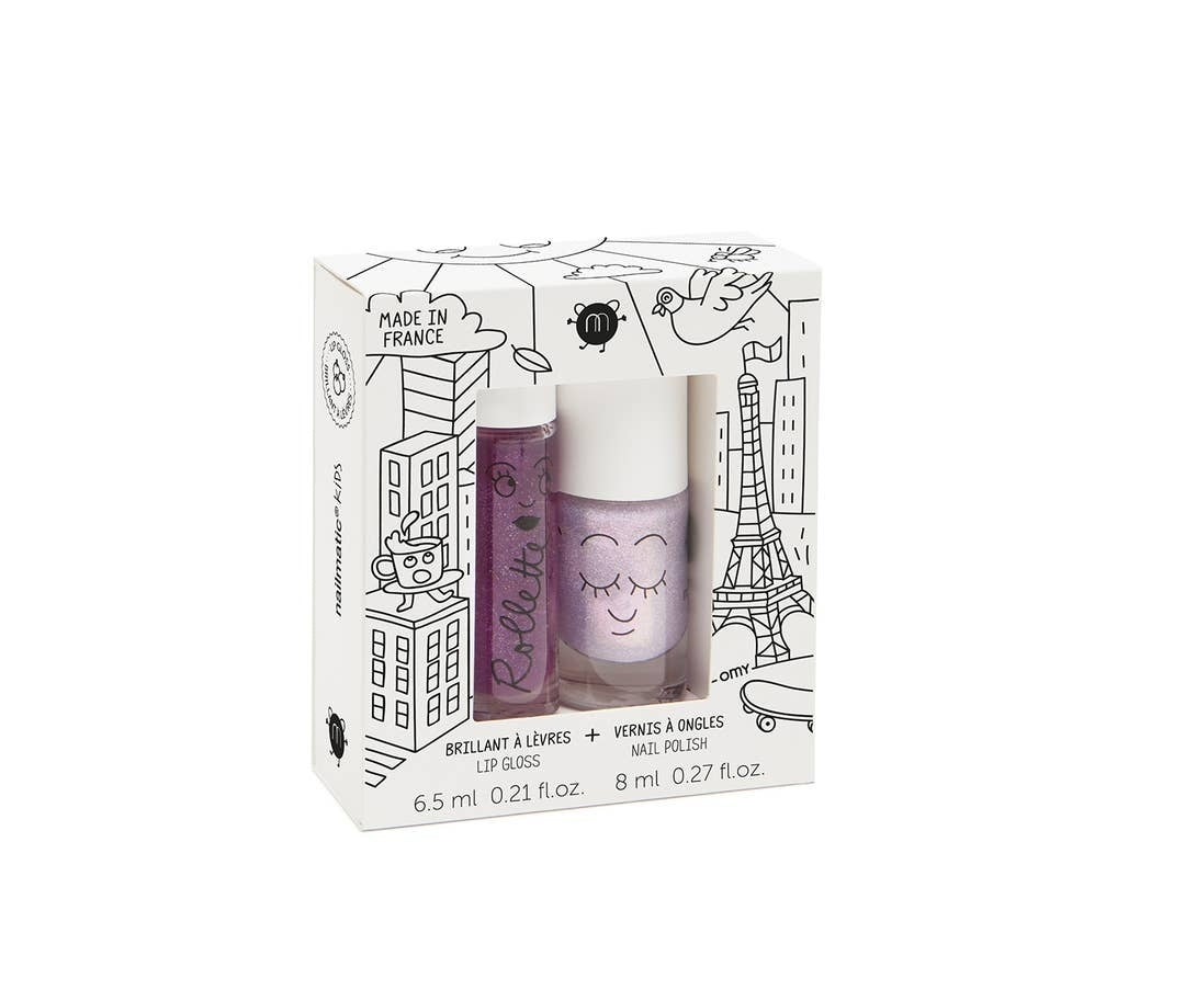 Organic Lip Gloss and Polish Duo - Lovely City