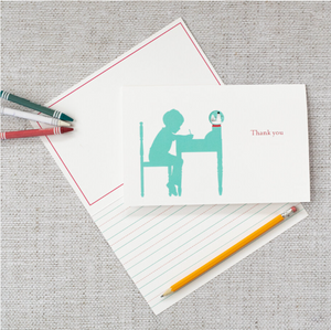 Boy's Snow Globe "Thank You" Cards Set