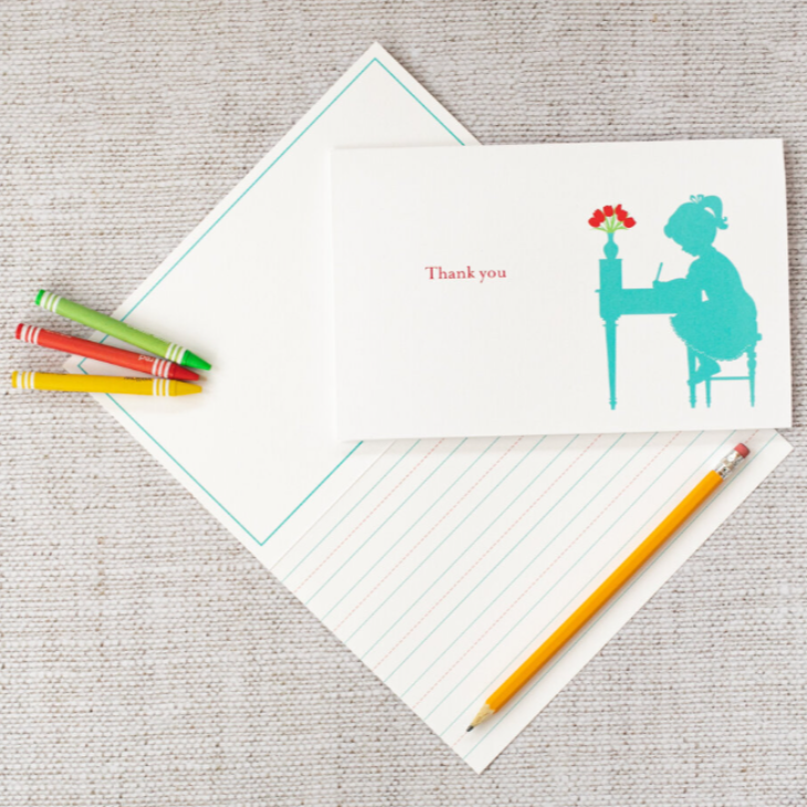 Coral & Blue Paper Co. - Girls Tulip "Thank You" Cards Set