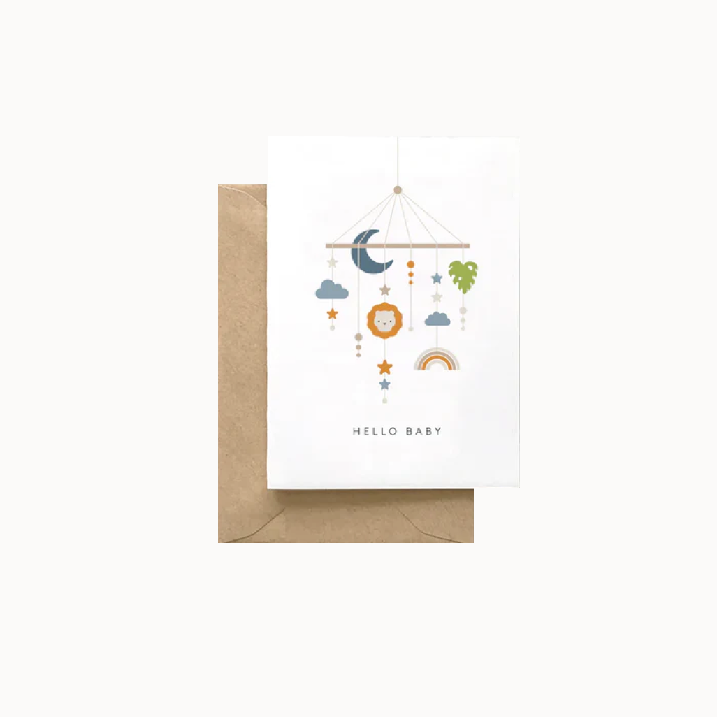 mobile card on brown envelope