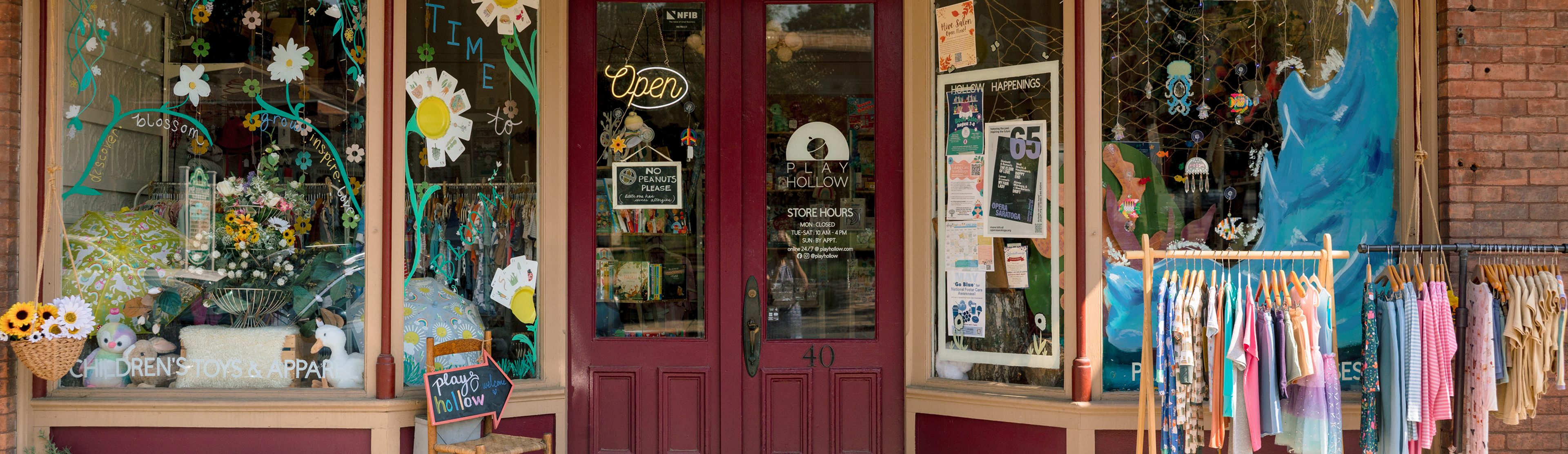 Storefront view of Play Hollow Ballston Spa