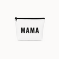 White pouch with 'MAMA' printed on it on it white background