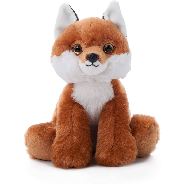Plush fox toy on a white background