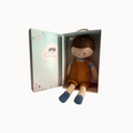 Stuffed toy in a box with Bonikka branding