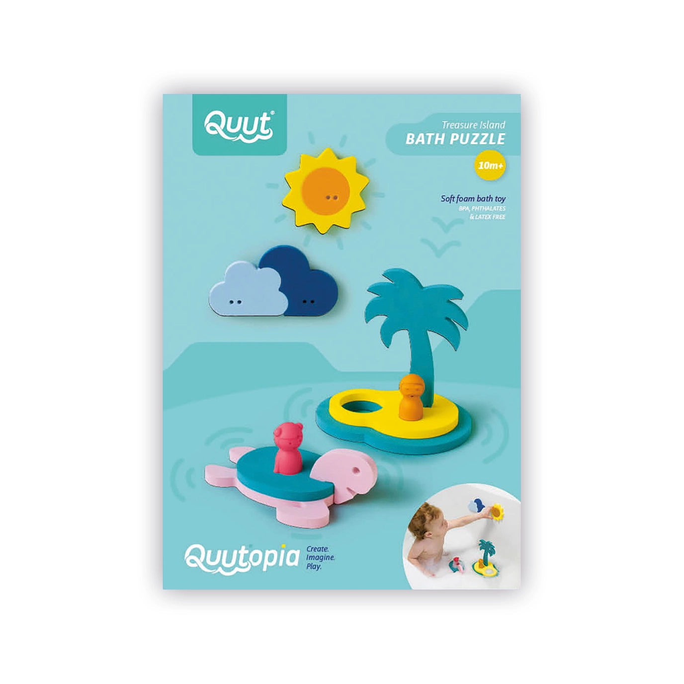 Quut Toys -  Bath Puzzle Friends - Treasure Island