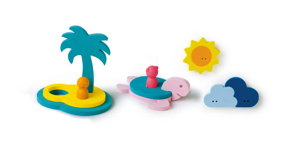 Quut Toys -  Bath Puzzle Friends - Treasure Island