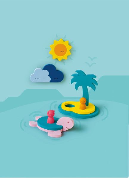 Quut Toys -  Bath Puzzle Friends - Treasure Island