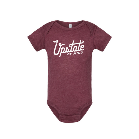 Upstate of Mind - Heritage Onesie - Burgundy Heather
