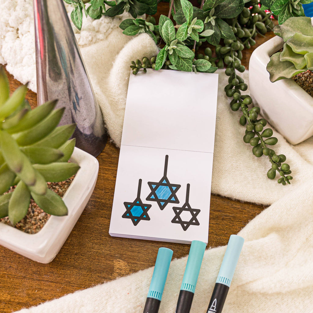 A Brighter Year - Happy Hanukkah Easy Tear Mini Coloring Book