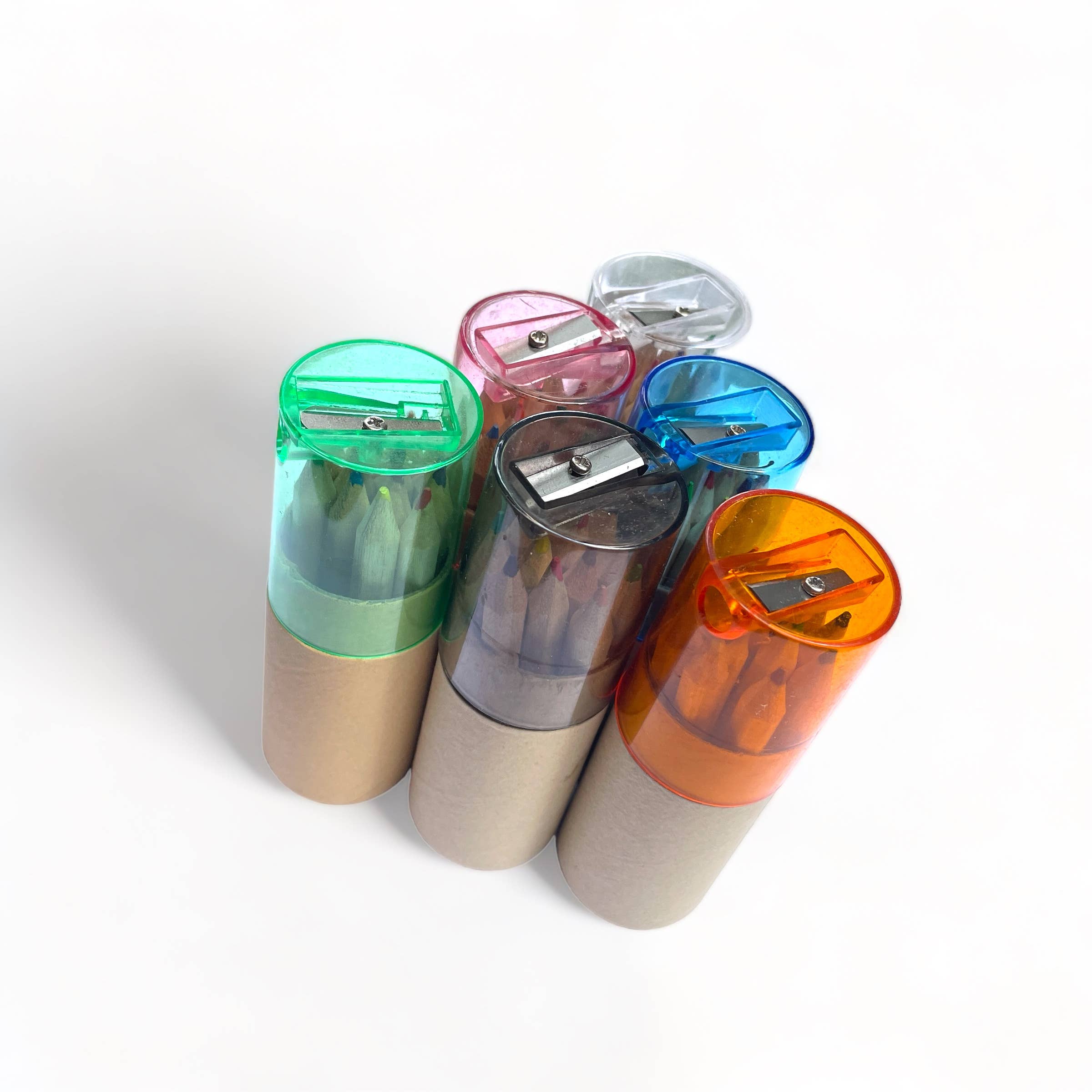 A Brighter Year - Mini Travel Compact Colored Pencils with Built In Sharpener