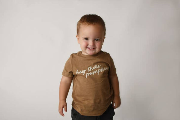 Hey There Pumpkin Toddler Tee - Duck Brown
