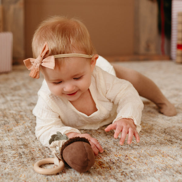 Little Lamb Kind - Acorn Handheld Rattle For Baby - Activity Friend