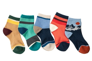Woven Pear Mini-Crew Merino Wool Socks - Mountain