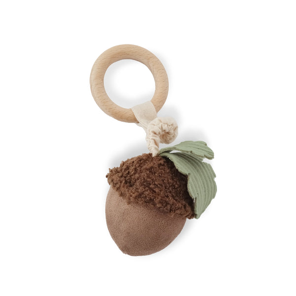 Little Lamb Kind - Acorn Handheld Rattle For Baby - Activity Friend