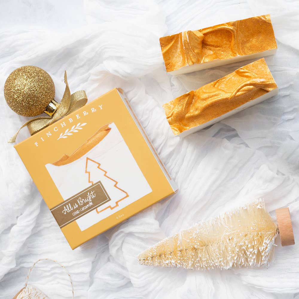 FinchBerry - All is Bright Stocking Stuffer Vegan Holiday Boxed Soap