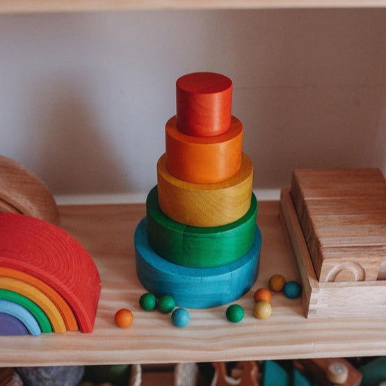 Q Toys - Natural Colored Stacking Bowls