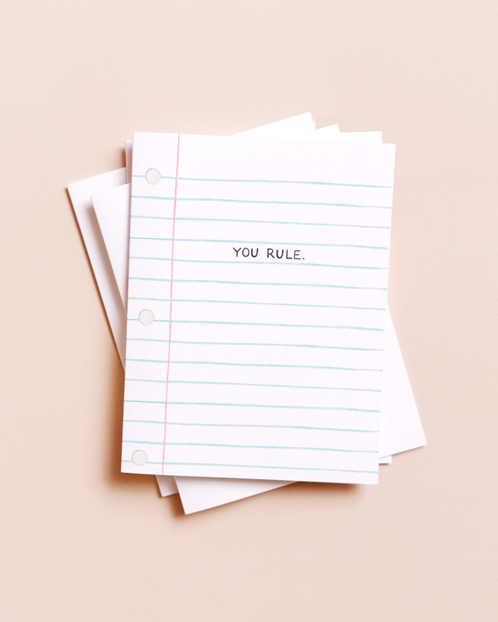Amy Zhang - You Rule Notebook Paper - Teacher Appreciation Card