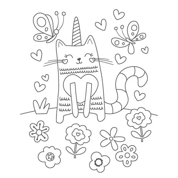 Happy Fox BOOKS - Coloring Book - Silly Caticorns