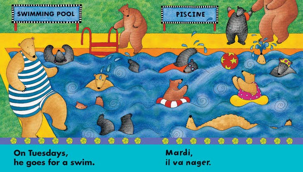 Barefoot Books - Bear about Town / Ours en ville Bilingual French - Paperback