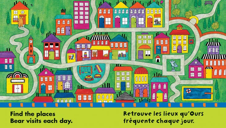 Barefoot Books - Bear about Town / Ours en ville Bilingual French - Paperback