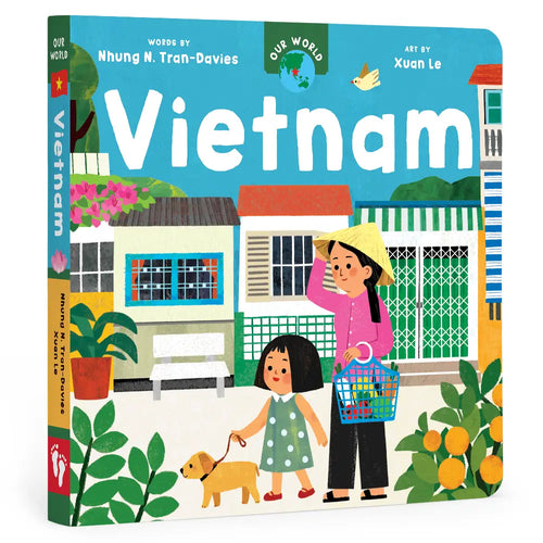 Book cover of 'Vietnam' with illustrations of a woman and child in a street scene.
