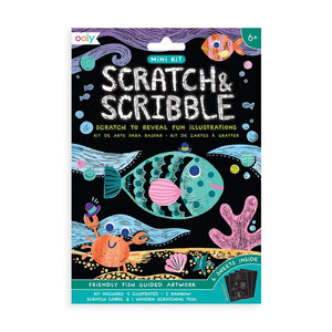 OOLY - Mini Scratch & Scribble Art Kit: Friendly Fish