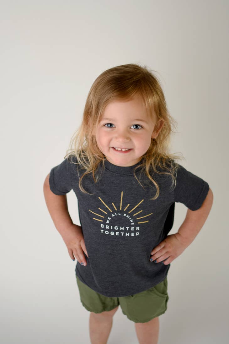We All Shine Brighter Together Kids' Tee - Vintage Navy