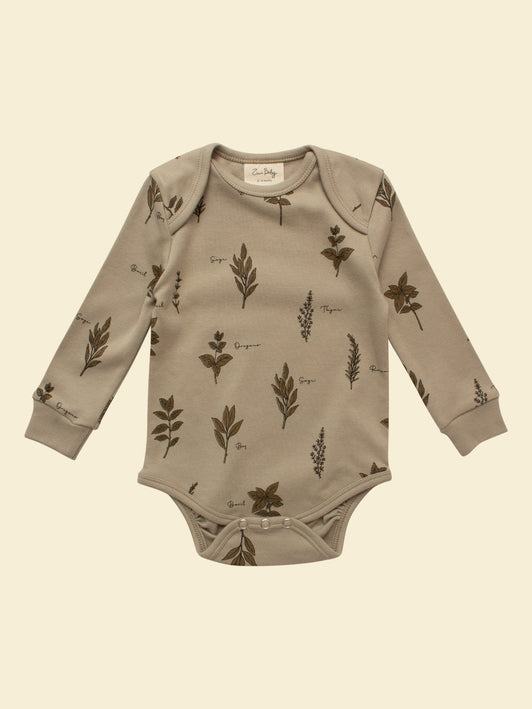 Organic Baby Long-sleeve Bodysuit - Herb