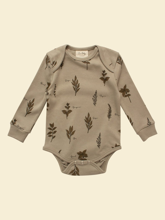 Organic Baby Long-sleeve Bodysuit - Herb